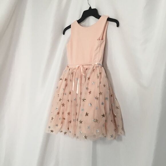 Zunie Glitter Star Ponte & Tulle Dress (H13) - Picture 5 of 6